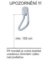 EMPIRE TINY HOTELOVÝ FÉN S HADICÍ ABS PLAST BÍLÝ (1)