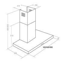 Odsavač par EMPIRE VIP KD 541060 SLIM + DÁLKOVÉ OVLÁDÁNÍ (1)