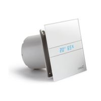 Ventilátor CATA e100 GTH - sklo hygro časovač bílý - kosmetická vada